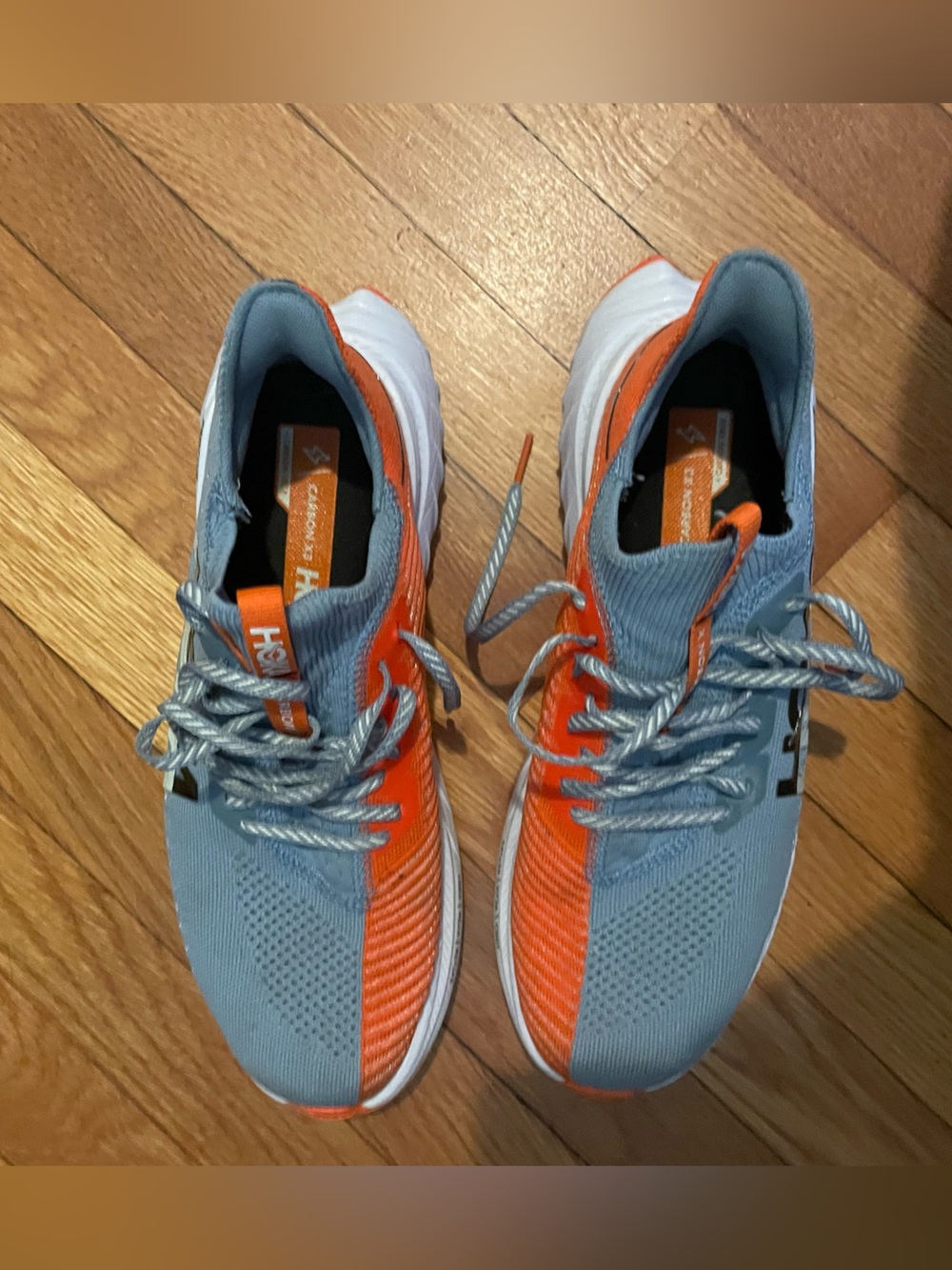 Hoka Blue and Orange Athletic Sneakers - Picture 3 of 4